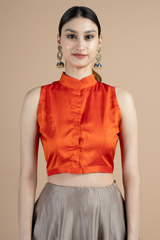 Orange Prince Collar Blouse2742  video